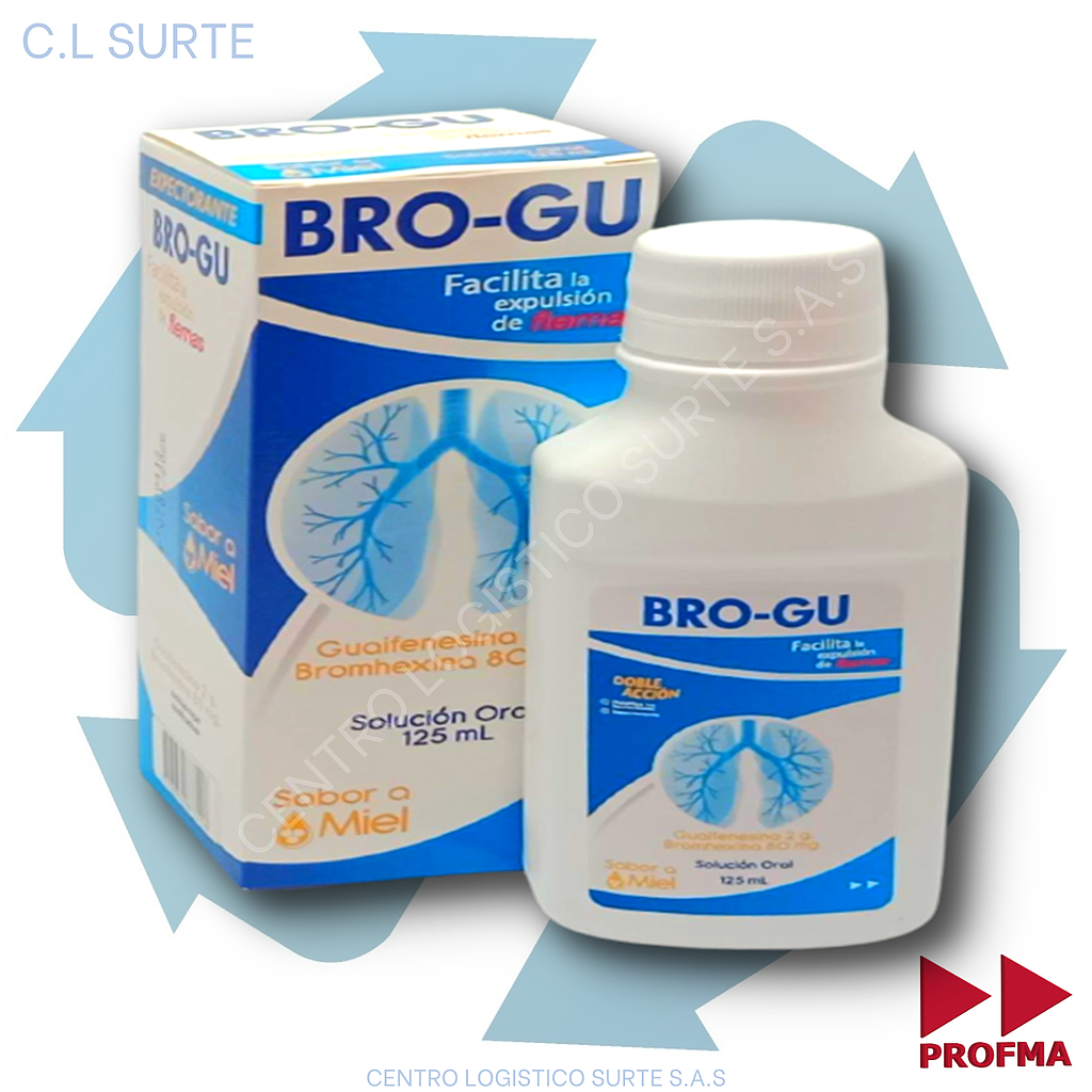 BRO-GU FCO X 125 ML BROMH 80 MG GUAIFE 2 G PROFMA
