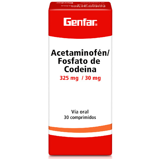 ACETAMINOFEN + CODEINA 325/30 MG X 30 COMP GENFAR