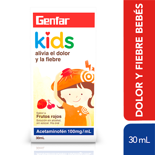 ACETAMINOFEN GOTAS 100 MG KIDS X 30 ML GENFAR