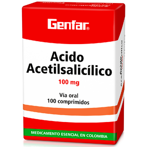 ACIDO ACETILSALICILICO 100 MG X 100 TAB GENFAR