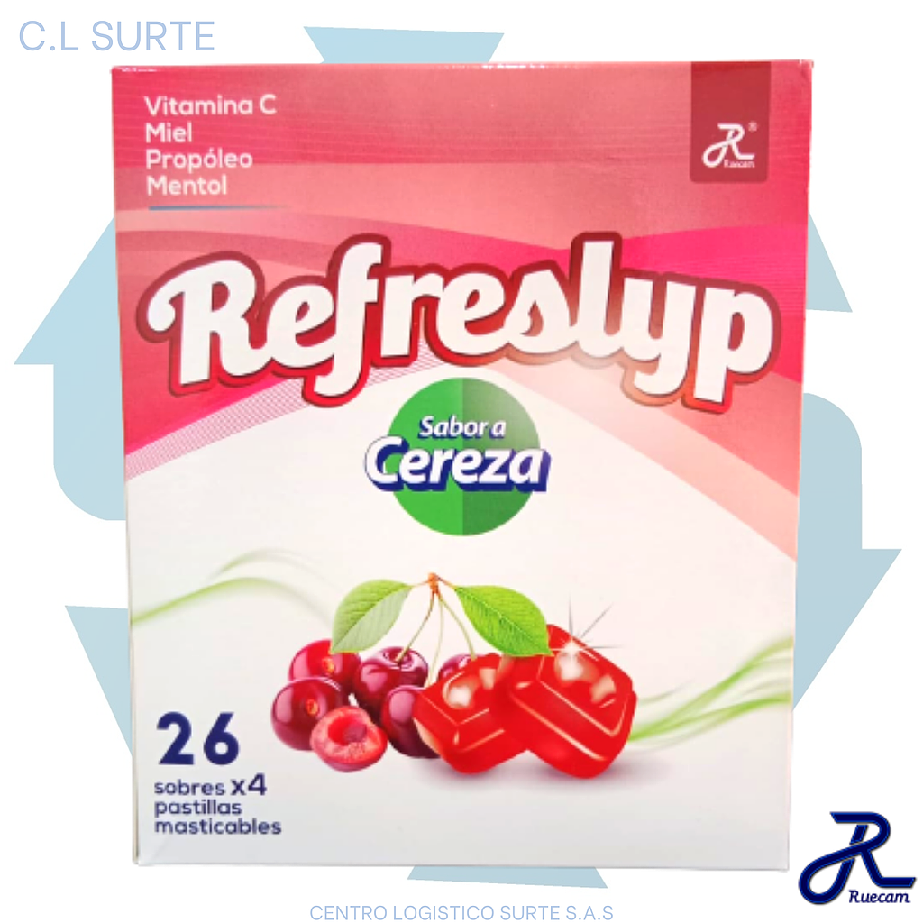 REFRESLYP X 26 BLIS CEREZA MIEL-PROP-MENTOL RUECAM