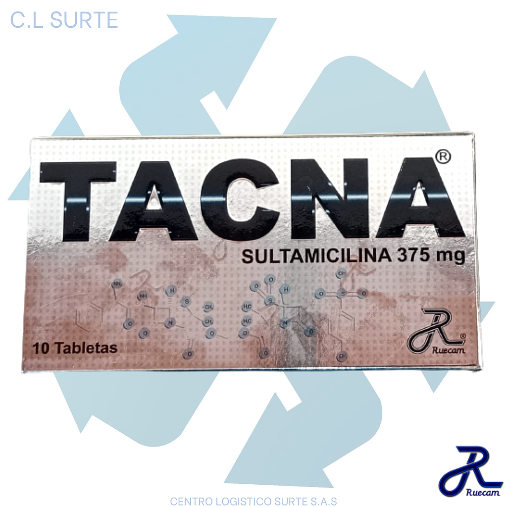 TACNA X 10 TAB SULTAMICILINA 375 MG RUECAM