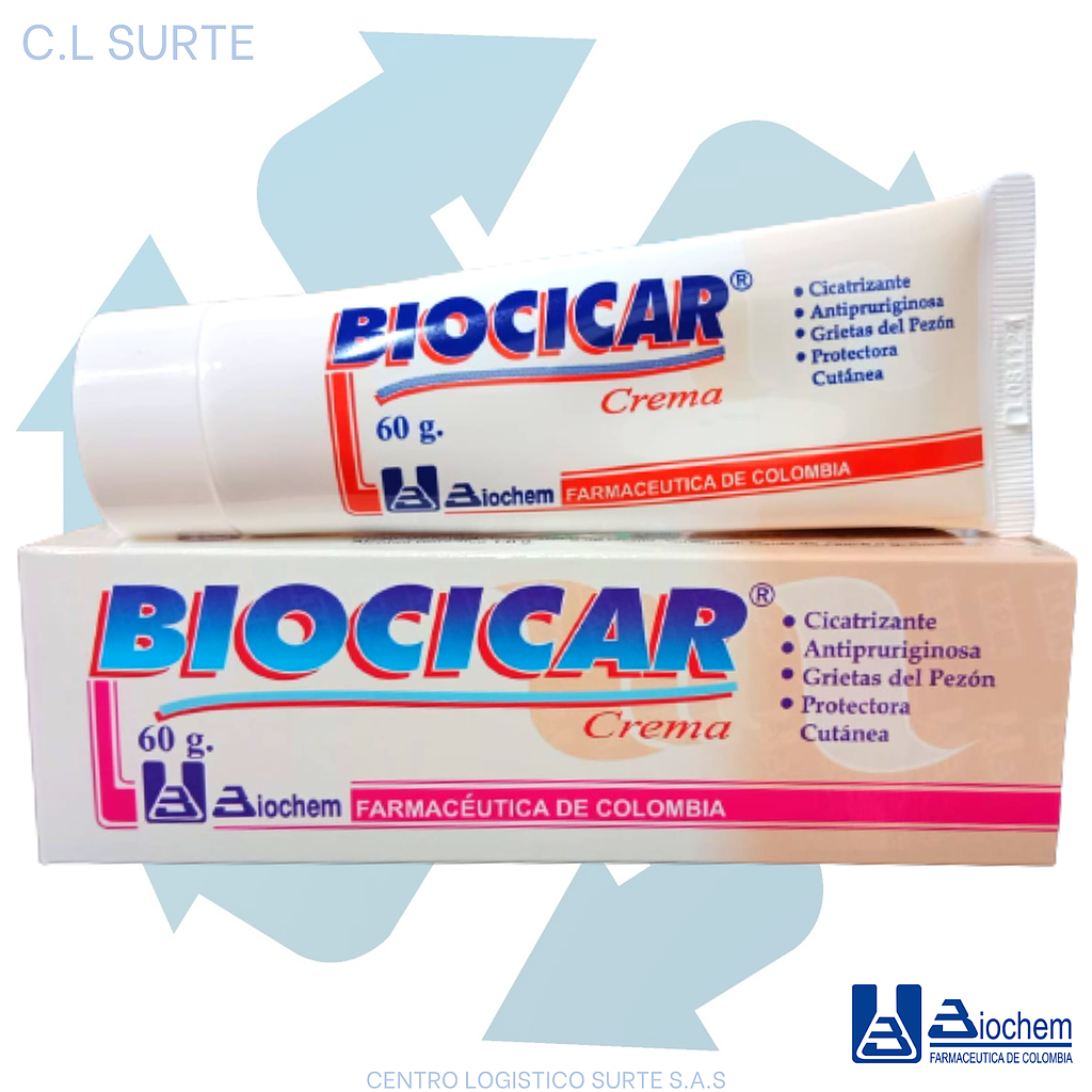 BIOCICAR CREMA  X 60 GR OXIDO DE ZINC BIOCHEM