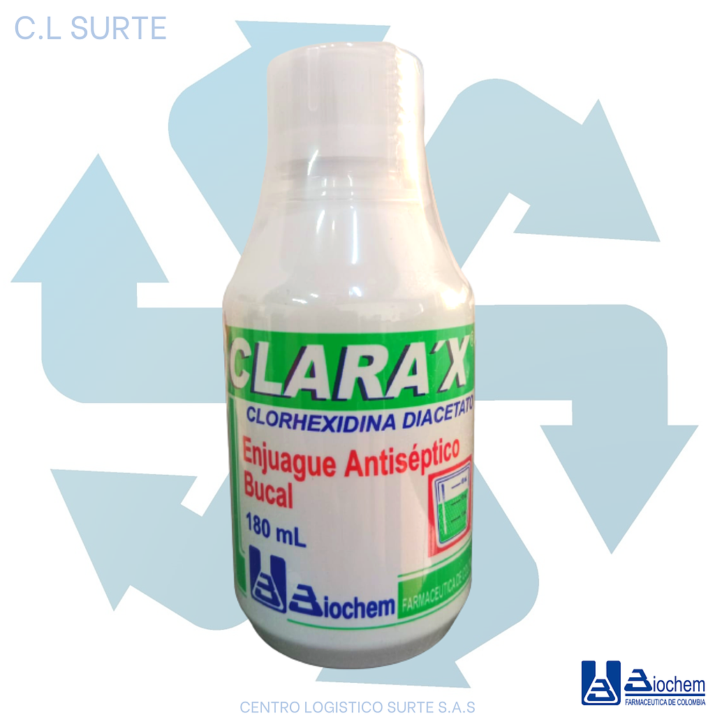 CLARAX X 180 ML ENJ BUCAL CLORHEXIDINA BIOCHEM
