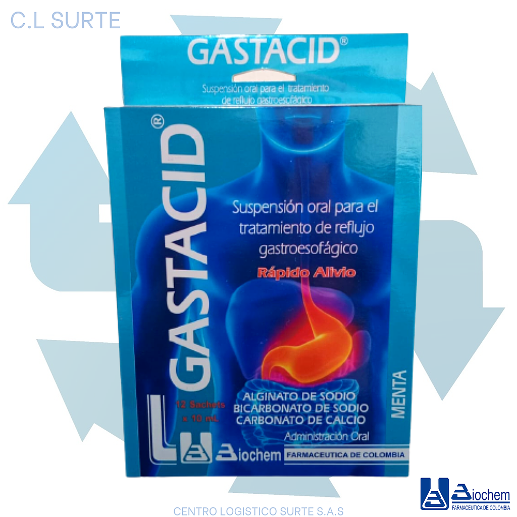 GASTACID X  12 SACHET MENTA BIOCHEM