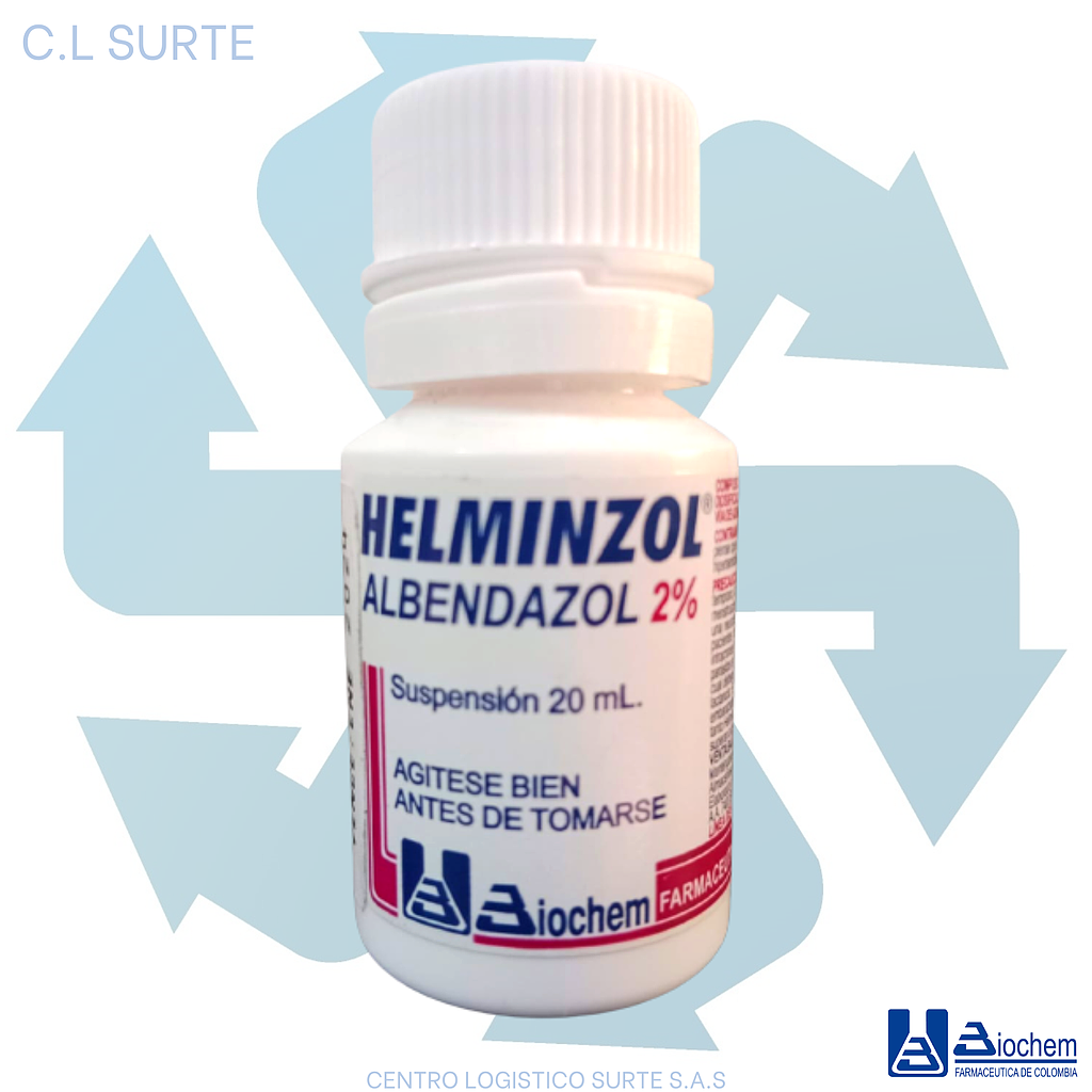 HELMINZOL SUSP X 20 ML ALBENDAZOL BIOCHEM