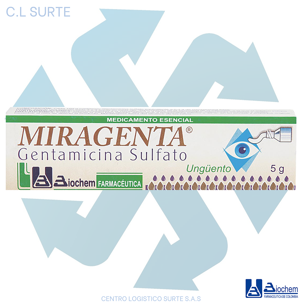 MIRAGENTA UNG OFT 0.3% X 5 GR GENTAMICINA BIOCHEM