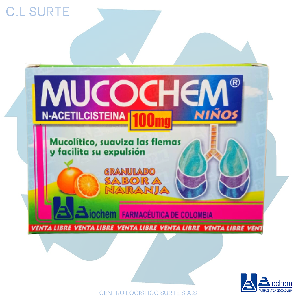 MUCOCHEM 100 MG X 30 SOB ACETILCISTEINA BIOCHEM