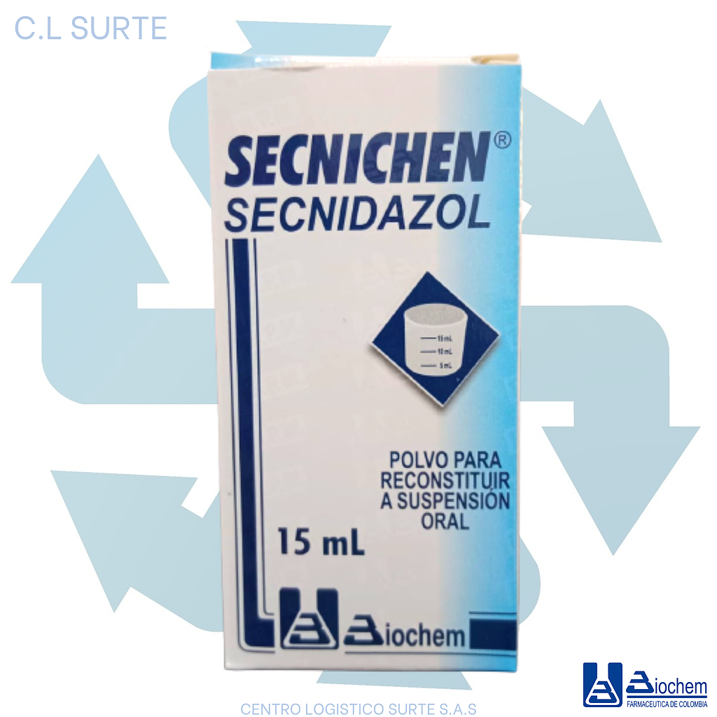 SECNICHEN 750 MG SUSP X 15 ML SECNIDAZOL BIOCHEM