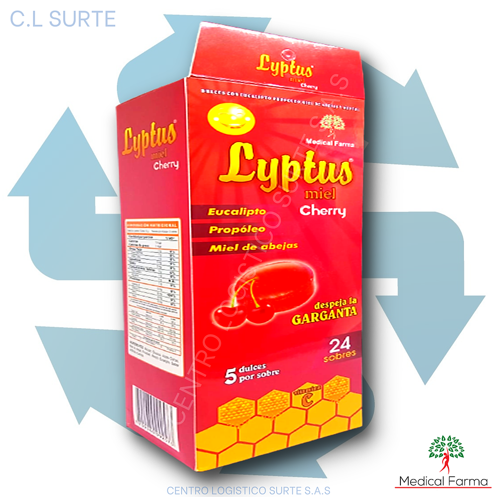 LYPTUS X 24 SOBRES CHERRY MEDICAL FARMA