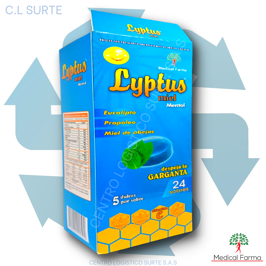 LYPTUS X 24 SOBRES MENTOL MEDICAL FARMA