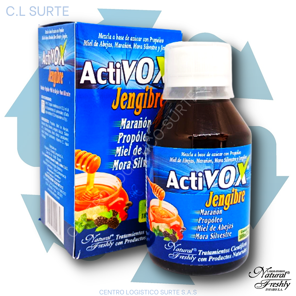 ACTIVOX JENGIBRE X 180 ML FRESHLY + IVA