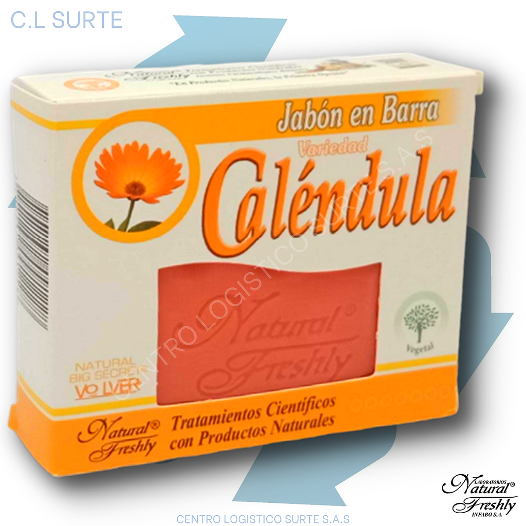 JABON DE CALENDULA X 90 GR FRESHLY + IVA