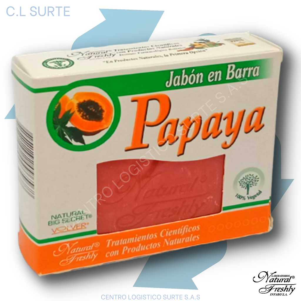 JABON DE PAPAYA X 90 GR FRESHLY + IVA