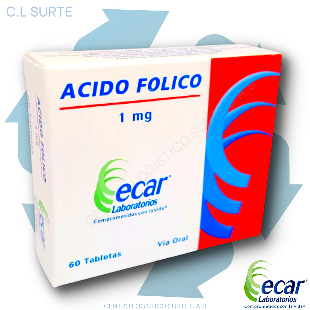 ACIDO FOLICO 1 MG X  60 TAB ECAR