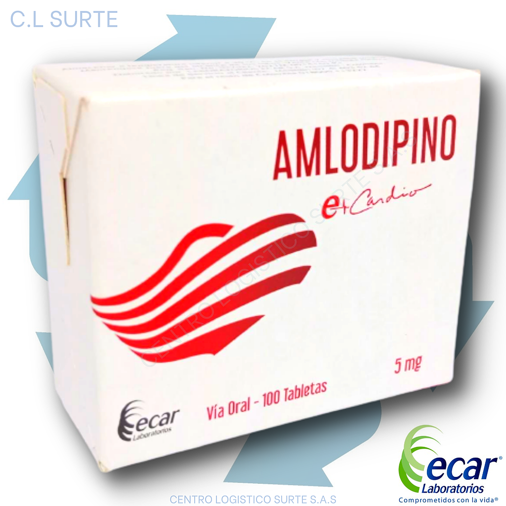 AMLODIPINO  5 MG X 100 TAB ECAR