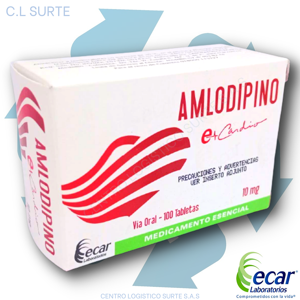 AMLODIPINO 10 MG X 100 TAB ECAR