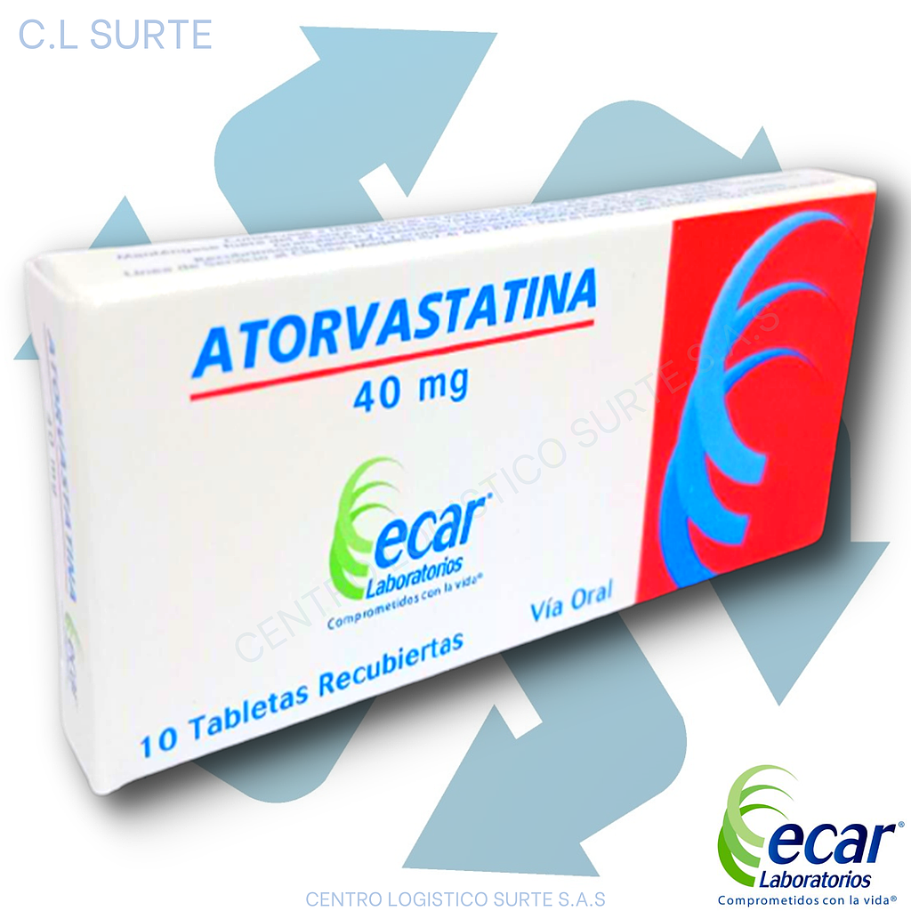 ATORVASTATINA 40 MG X 10 TABS ECAR