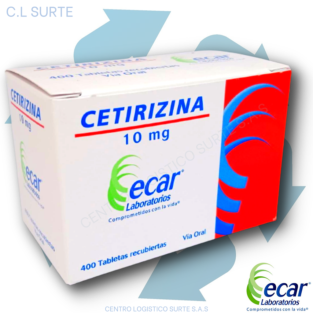 CETIRIZINA 10 MG X 400 TAB ECAR