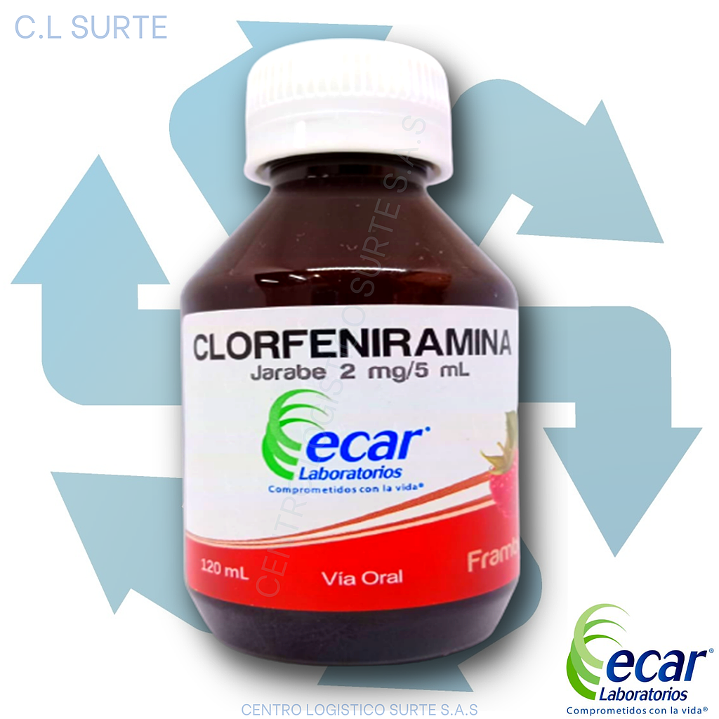 CLORFENIRAMINA JBE 2 MG X 120 ML ECAR