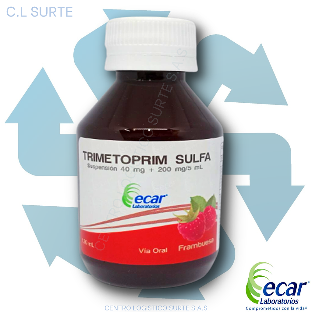 TRIMETOPRIM SULFA 40 + 200 MG X 120 ML ECAR