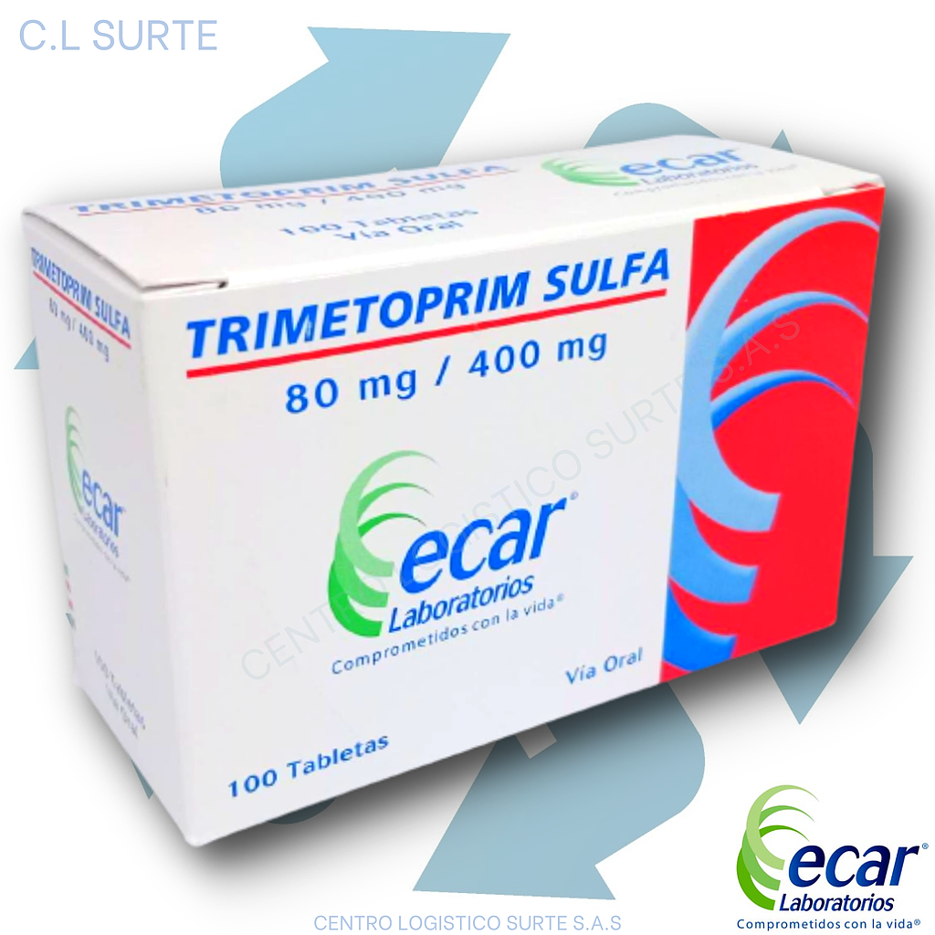 TRIMETOPRIM SULFA 80 + 400 MG X 100 TAB ECAR