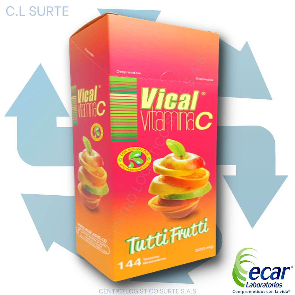 VICAL VITAMINA C TUTTI FRUTTI 500MG X 144 TAB ECAR