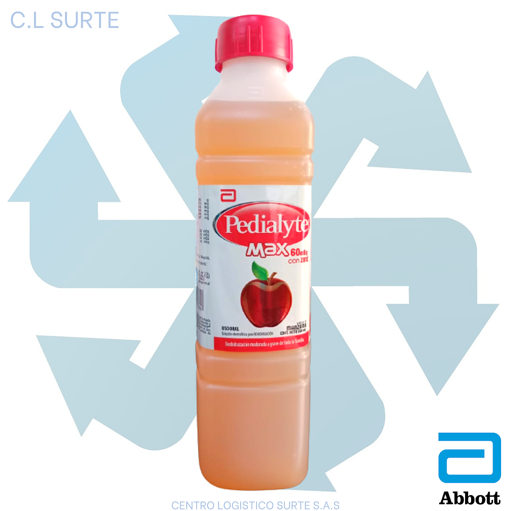 PEDIALYTE ZINC 60 X 500 ML MANZANA ABBOTT