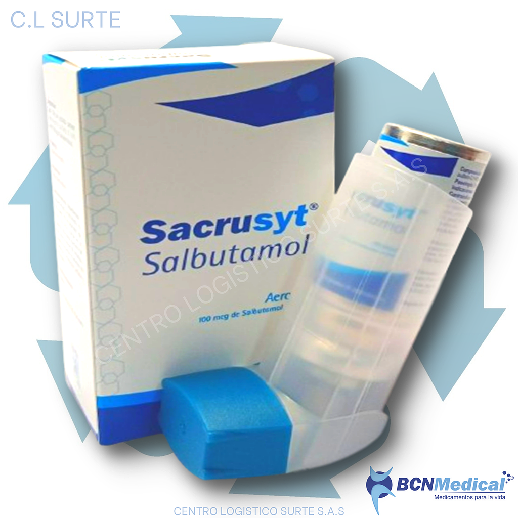 SACRUSYT SALBUTAMOL INHAL 100 MCG X 200 DOSIS BCN