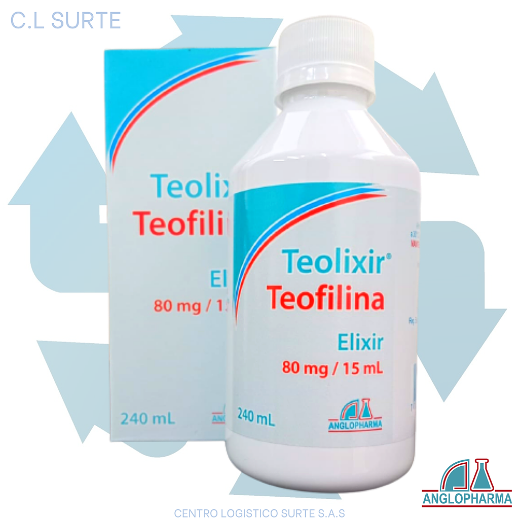 TEOLIXIR 80 MG X 240 ML TEOFILINA ANGLOPHARMA
