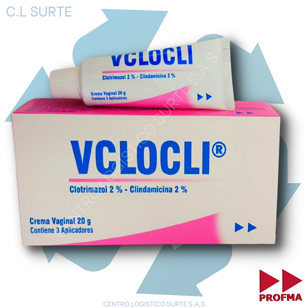 VCLOCLI X 20 GR CREMA VAGINAL CLOTRIMAZOL 2% + CLINDAMICINA 2% PROFMA