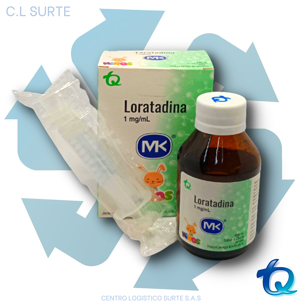 LORATADINA JBE 1MG/ML X 100 ML + DOSIFICADOR MK TQ