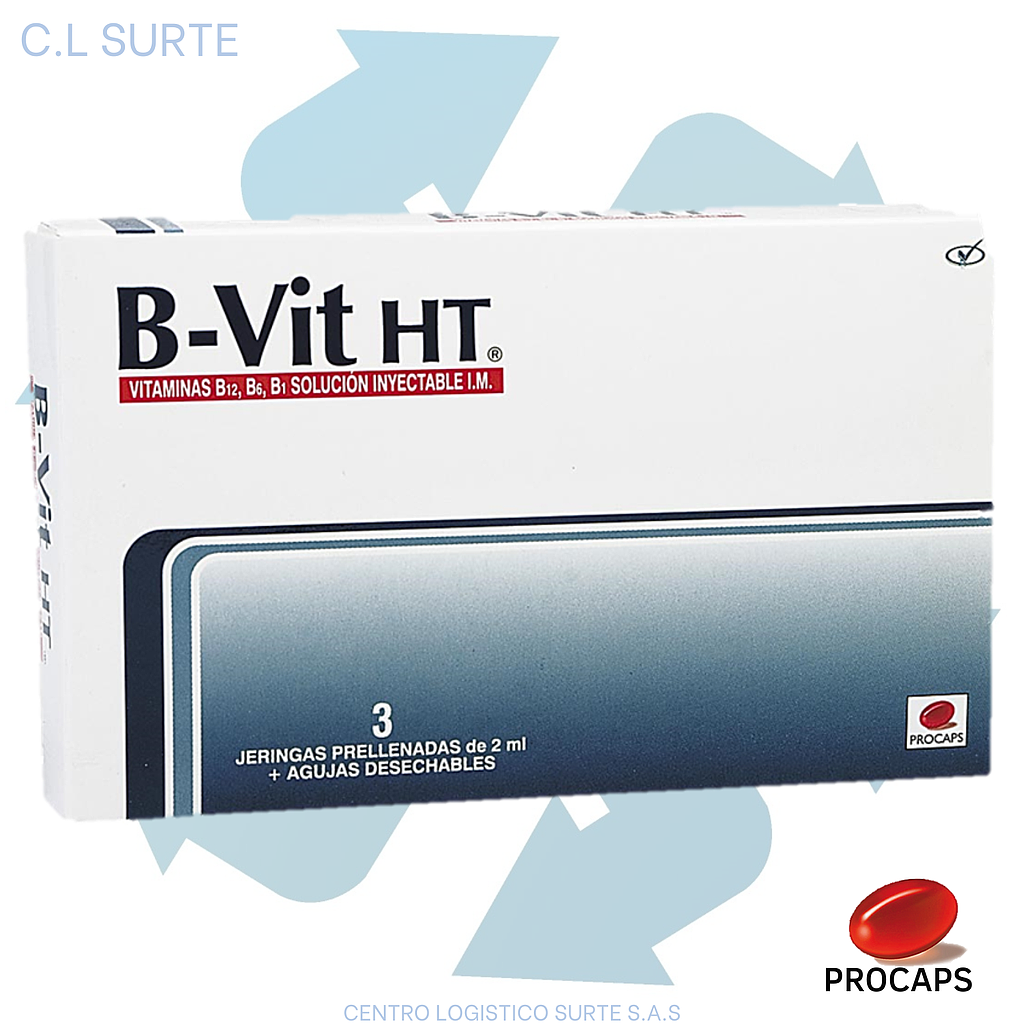 B-VIT HT X 3 JERINGAS PRELLENADAS AMP 2ML PROCAPS FARMA