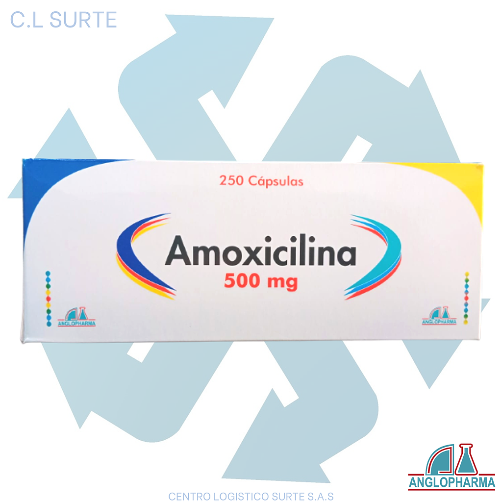 AMOXICILINA 500 MG X 250 CAP ANGLOPHARMA