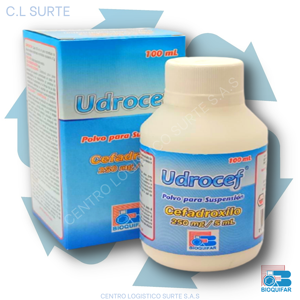 UDROCEF SUSP 250 MG X 100 ML CEFADROXILO BIOQUIFAR