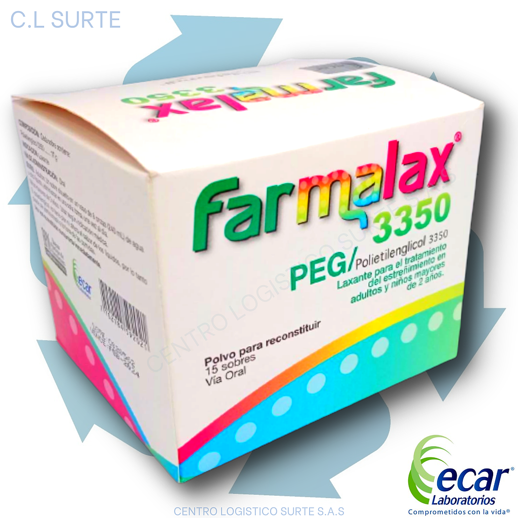 FARMALAX PEG 3350 MG X 15 SOBRES 17 GR ECAR