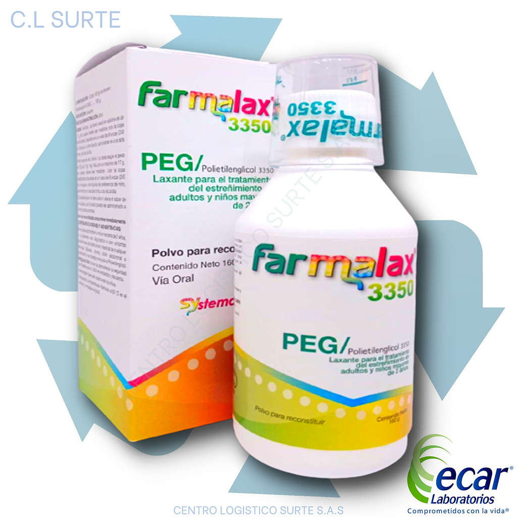FARMALAX PEG 3350 MG X 160 GR POTE ECAR
