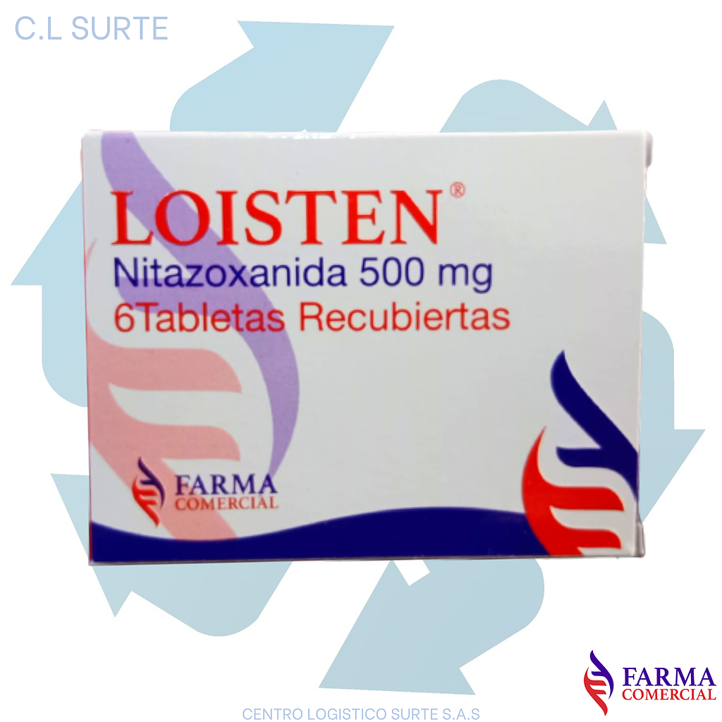 LOISTEN 500 MG X 6 TAB NITAZOXANIDA FARMA COMERCIAL