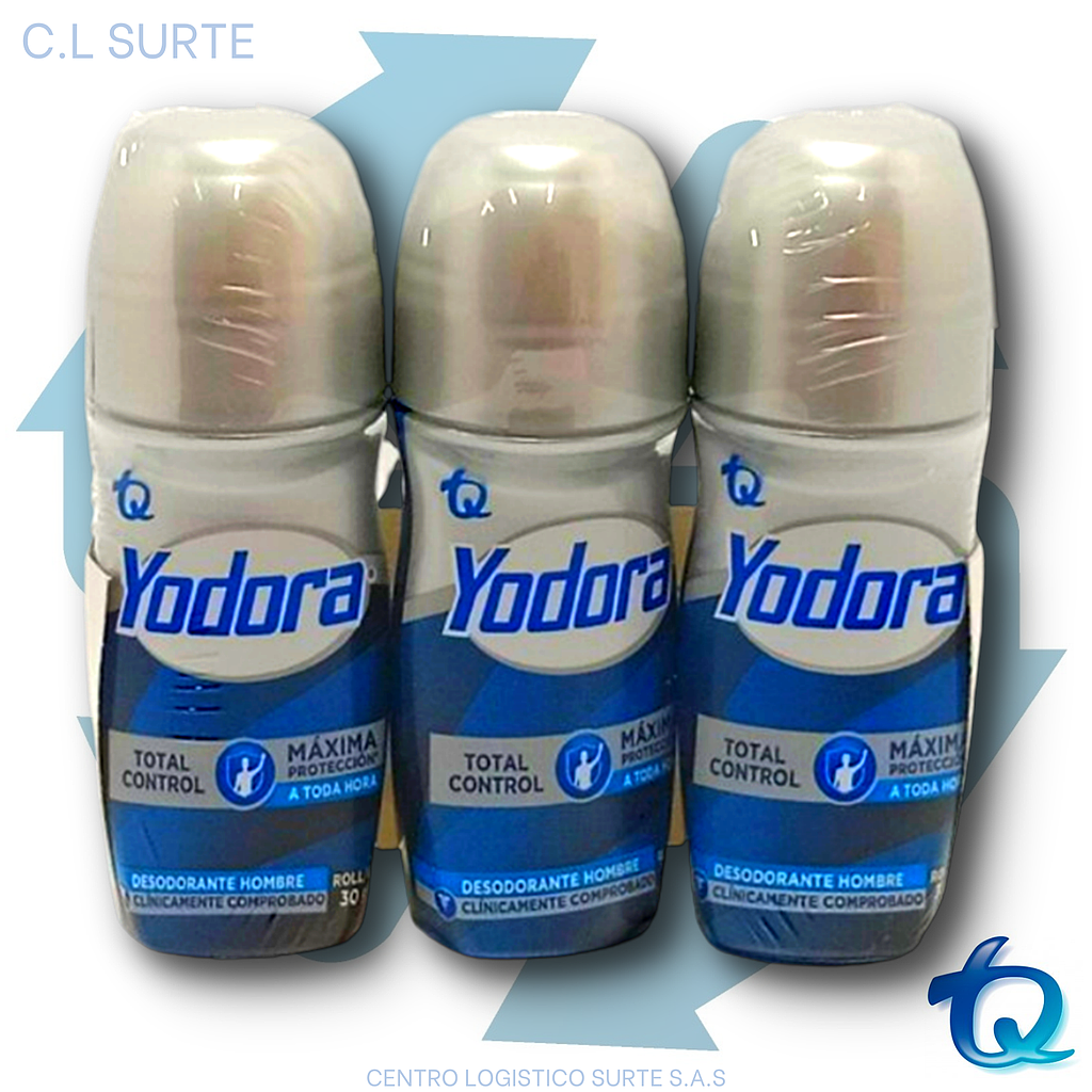 YODORA X 30 GR MINI ROL BOLSA X 3 UND TOTAL CONTROL TQ YRA + IVA