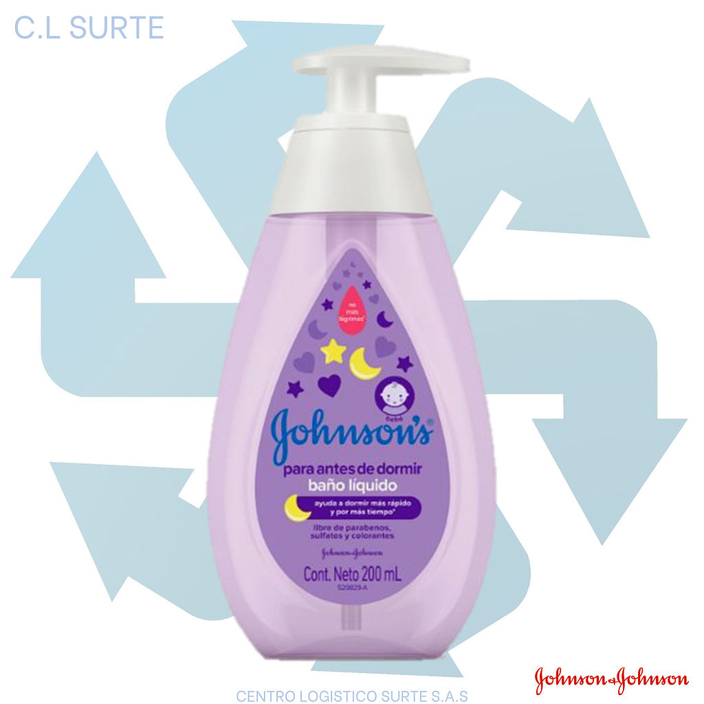 BAÑO LIQUIDO JJ BABY X 200 ML ANTES DORMIR (12)   + IVA