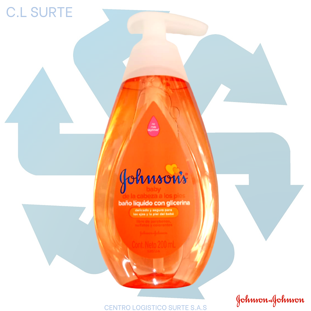 BAÑO LIQUIDO JJ BABY X 200 ML PIES A CAB (12) + IVA