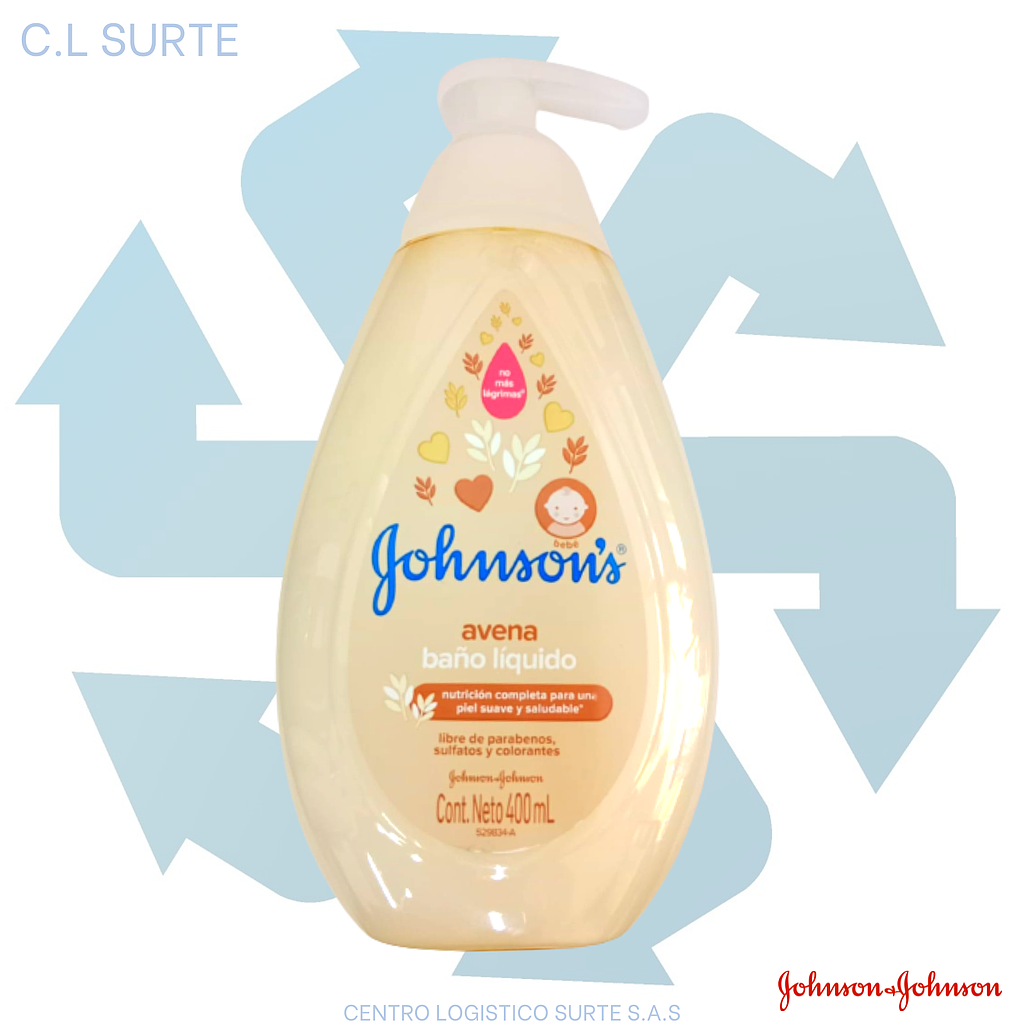 BAÑO LIQUIDO JJ BABY X 400 ML AVENA (12)  + IVA