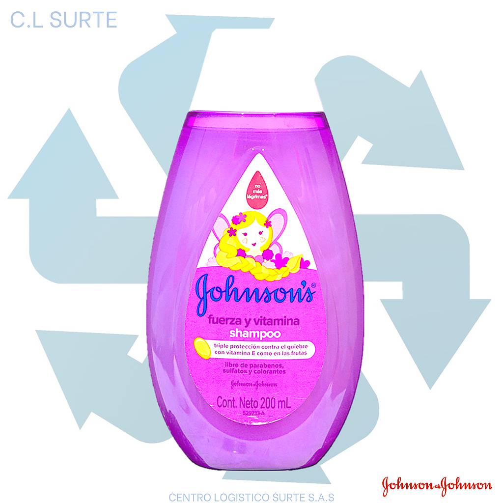 CHAMPU JJ X 200 ML FUERZA Y VIT (12) + IVA             