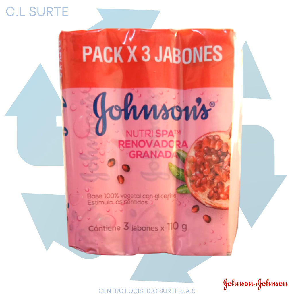 JABON JJ ADULTO X 110 GR GRANADA PACK X 3 UNDS (16) + IVA