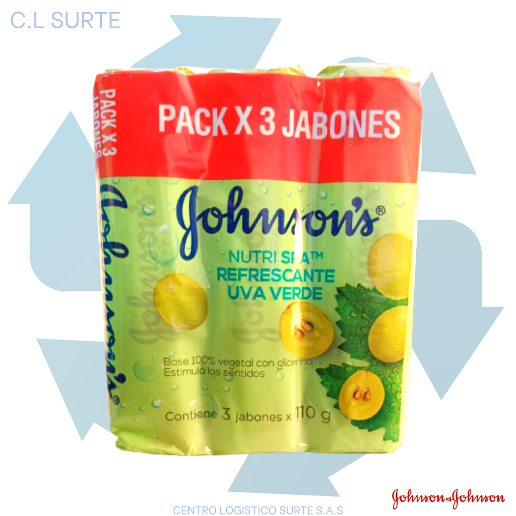 JABON JJ BABY X 110 GR UVA PACK X 3 UNDS (16) + IVA