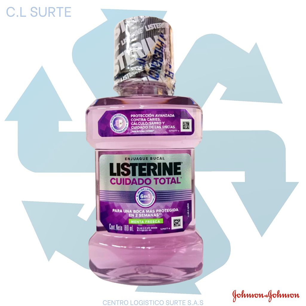 LISTERINE ENJUAGUE X 180 ML CUIDADO TOTAL (12) JJ + IVA