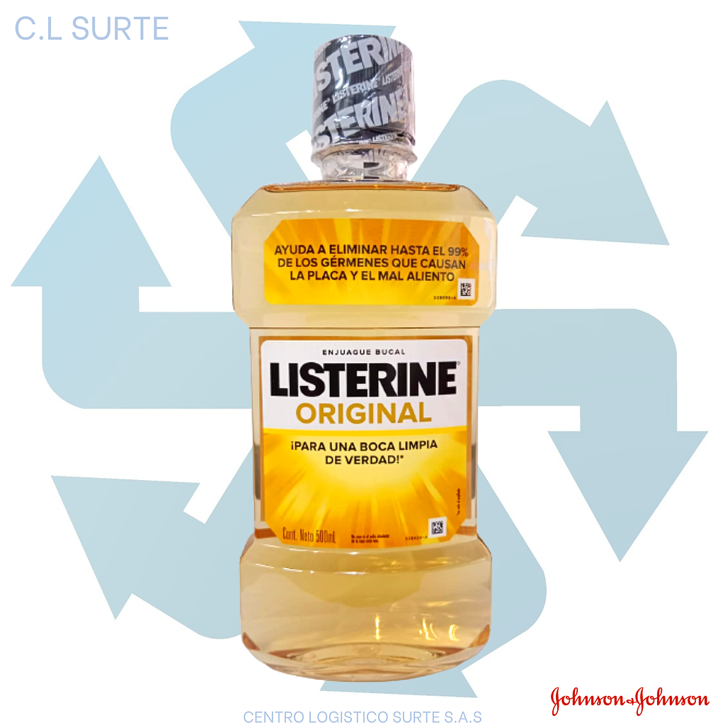 LISTERINE ENJUAGUE X 500 ML ORIGINAL (12) JJ + IVA