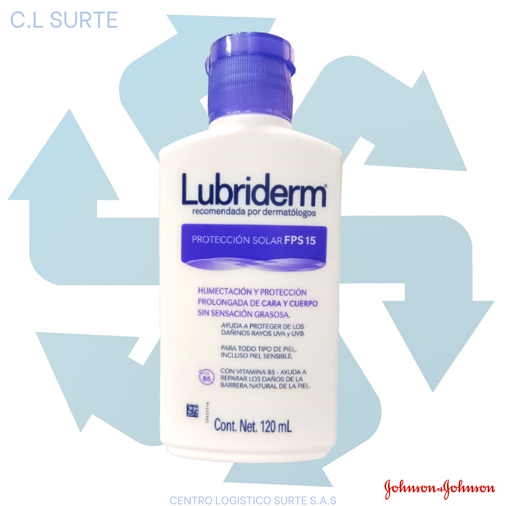 LUBRIDERM CREMA X 120 ML PROTECCION SOLAR FPS 15 (12) JJ + IVA