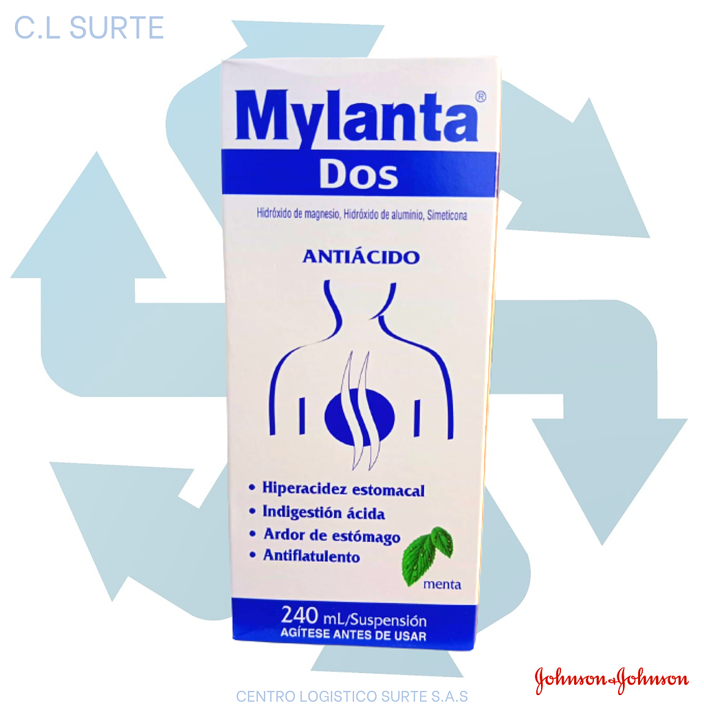 MYLANTA DOS LIQ X 240 ML MENTA (24) JJ 