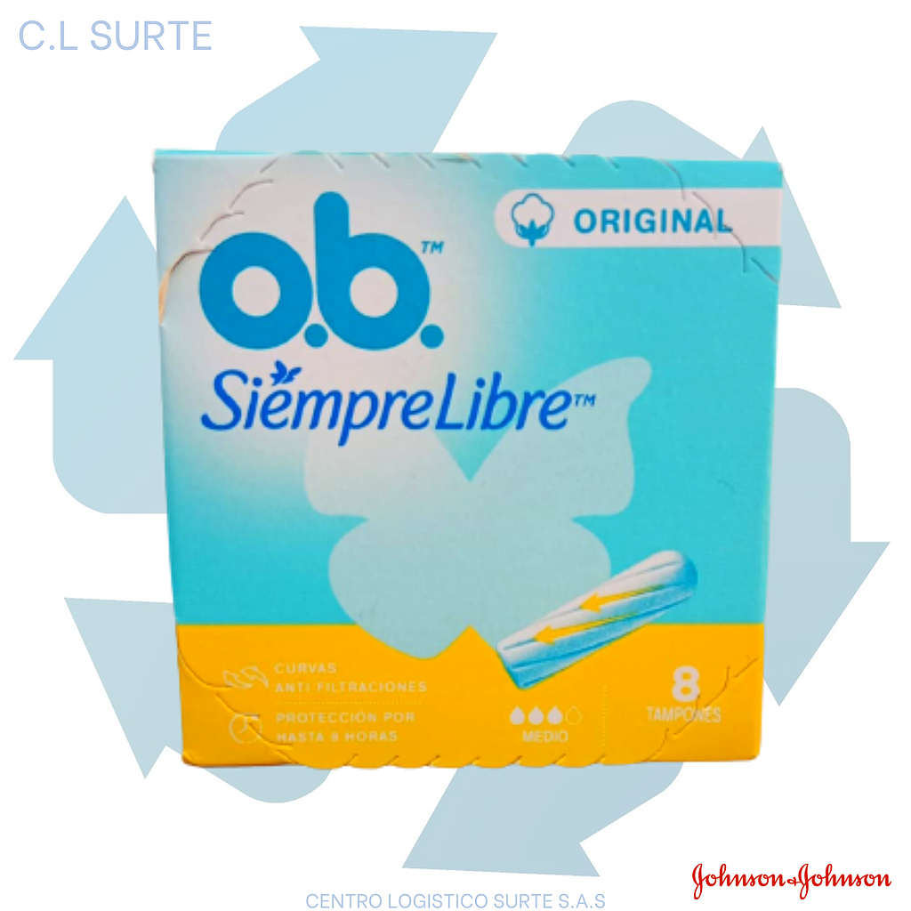 TAMPON OB X  8 ORIGINAL MED (20) JJ